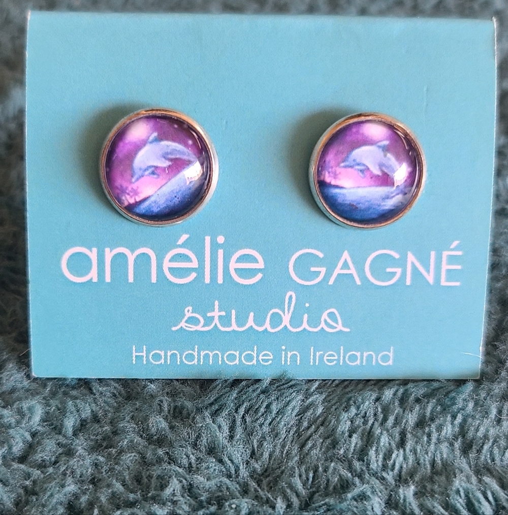 Amélie Gagné Handmade Dolphin Earrings